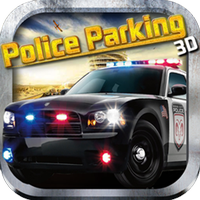 3D Polizeiauto Parkplatz