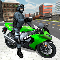 Motorradfahrer 3D