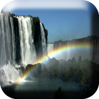 Wasserfall und Regenbogen Live Wallpaper
